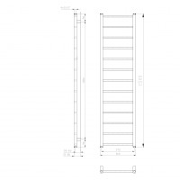 Sapho METRO LIGHT vykurovacie teleso 400x1500 mm, biela IR447T