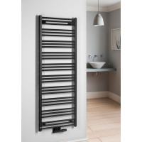 Bruckner ALBRECHT vykurovacie teleso 600x1570 mm, stredové pripojenie, čierna mat 600.118.6