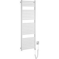 Aqualine TONDI-E elektrické vykurovacie teleso rovné 450x1330 mm, 500 W, biela DE470T