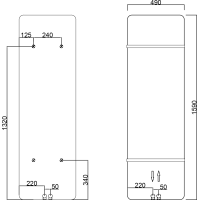 Sapho TABELLA vykurovacie teleso 490x1590 mm, biela mat MI1549