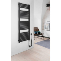 Aqualine TONDI-E elektrické vykurovacie teleso rovné 450x1330 mm, 500 W, čierna mat DE476T