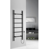Sapho BARBO elektrický sušiak uterákov, hranatý, 600x1600mm, 160 W, čierna mat BB906