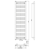 Bruckner ALBRECHT vykurovacie teleso 500x1570mm, stredové pripojenie, chróm 600.115.1