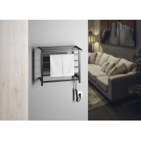 Sapho ELZOR elektrický sušiak uterákov 500x470 mm, 60 W, čierna mat EB510