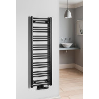 Bruckner ALBRECHT vykurovacie teleso 400x1250 mm, stredové pripojenie, čierna mat 600.112.6
