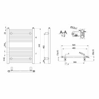Aqualine DIRECT vykurovacie teleso s bočným pripojením 500x640 mm, biela ILR65T