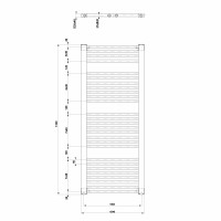 Aqualine DIRECT vykurovacie teleso s bočným pripojením 600x1320 mm, biela ILR36T