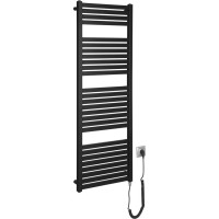 Aqualine TONDI-E elektrické vykurovacie teleso rovné 450x1330 mm, 500 W, čierna mat DE476T