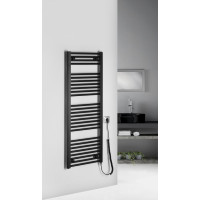 Aqualine DIRECT-E elektrické vykurovacie teleso rovné 450x1320 mm, 400 W, čierna ILE34TB