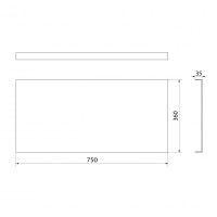 Polysan DEEP PLAIN bočný panel 75x36cm 89746