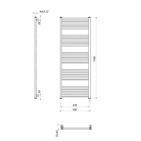 Sapho METRO-E elektrické vykurovacie teleso rovné 500x1340 mm, 500 W, čierna mat ME513B