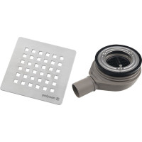 Polysan FLEXIA vaničkový sifón, priemer 90mm, DN40, krytka nerez mat 17731