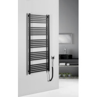 Sapho METRO-E elektrické vykurovacie teleso rovné 500x1340 mm, 500 W, čierna mat ME513B