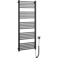 Sapho METRO-E elektrické vykurovacie teleso rovné 500x1340 mm, 500 W, čierna mat ME513B