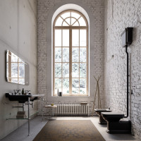 Kerasan WALDORF bidet stojaci 37x65cm, čierna mat 4120K7