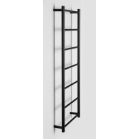 Sapho SHICK nástenný držiak uterákov 500x1344 mm, okrúhly, čierna mat SH500B