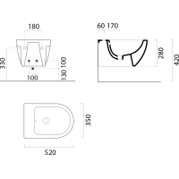 GSI CITY PRO bidet závesný, 35x52cm, biela ExtraGlaze 9164111