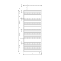 Aqualine DIRECT-E elektrické vykurovacie teleso rovné 450x1320 mm, 400 W, čierna ILE34TB