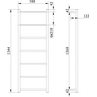 Sapho SHICK nástenný držiak uterákov 500x1344 mm, okrúhly, chróm SH500