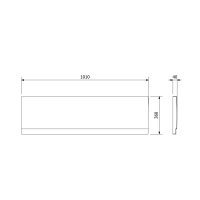 Polysan DEEP PLAIN čelný panel 100x36cm, ľavý 83626
