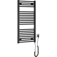 Aqualine DIRECT-E elektrické vykurovacie teleso rovné 450x960 mm, 300 W, čierna ILE94TB