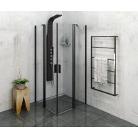 Sapho SKA nástenný sušiak uterákov 600x1150x100mm, čierna mat SKA502