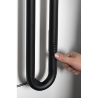 Sapho DUOPASSO elektrický sušiak uterákov s časovačom, 122x1700mm, 45 W, čierna mat ER330