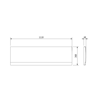 Polysan DEEP PLAIN čelný panel 110x36cm, ľavý 83648