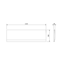 Polysan DEEP PLAIN čelný panel 130x36cm, ľavý 72952