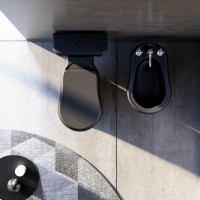 Kerasan RETRO bidet stojaci 38, 5x60cm, čierna mat 102031