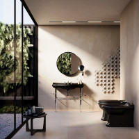 Kerasan RETRO bidet stojaci 39x61cm, čierna mat 102231