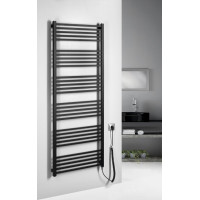 Sapho METRO-E elektrické vykurovacie teleso rovné 600x1620 mm, 800 W, čierna mat ME616B