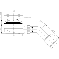 Bruckner Vaničkový sifón nízky, priemer otvor 90mm, DN40/50, krytka nerez lesk 162.940.3