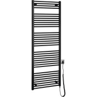 Aqualine DIRECT-E elektrické vykurovacie teleso rovné 600x1680 mm, 800 W, čierna ILE66TB