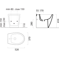 GSI MODO bidet stojaci 37x52cm, biela mat 9862109