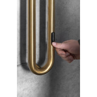 Sapho DUOPASSO elektrický sušiak uterákov s časovačom, 122x1700mm, 45 W, zlato mat ER830