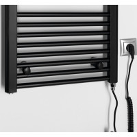 Aqualine DIRECT-E elektrické vykurovacie teleso rovné 450x960 mm, 300 W, čierna ILE94TB