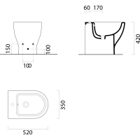 GSI CITY PRO bidet stojaci, 35x52cm, biela ExtraGlaze 9162111