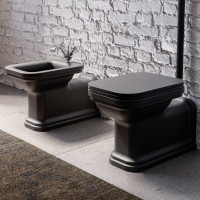 Kerasan WALDORF bidet stojaci 37x65cm, čierna mat 4120K7