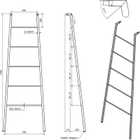 Sapho SEGA sušiak uterákov 550x1700x70 mm, biela mat SE101