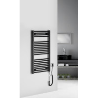 Aqualine DIRECT-E elektrické vykurovacie teleso rovné 450x960 mm, 300 W, čierna ILE94TB
