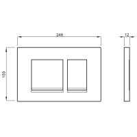 SCHWAB SCHWAB CERES ovládacie tlačidlo, 246x159 mm, čierna mat P67-0190-0250