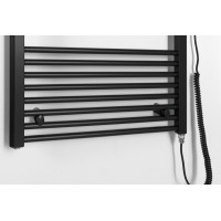 Aqualine DIRECT-E elektrické vykurovacie teleso rovné 600x1680 mm, 800 W, čierna ILE66TB