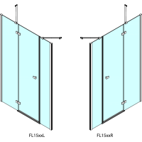 Polysan FORTIS LINE sprchové dvere do niky trojdielne 1500mm, číre sklo, pravé FL1515R