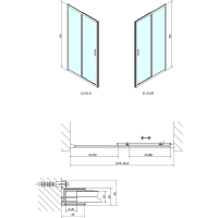 Polysan EASY LINE sprchové dvere 1600mm, číre sklo EL1815