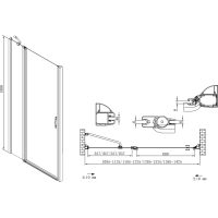 Gelco ONE sprchové dvere do niky 1200 mm, číre sklo GO4412D