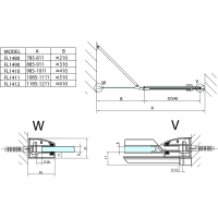 Polysan FORTIS LINE sprchové dvere do niky 1200mm, číre sklo, pravé FL1412R