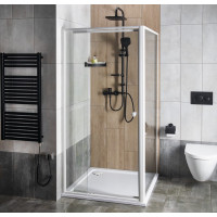 Aqualine AMICO sprchové dvere výklopné 820-1000x1850mm, číre sklo G80