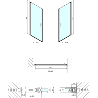 Polysan ZOOM LINE sprchové dvere 800mm, číre sklo ZL1280