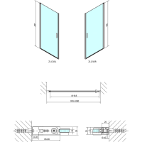 Polysan ZOOM LINE sprchové dvere 1000mm, číre sklo ZL1210